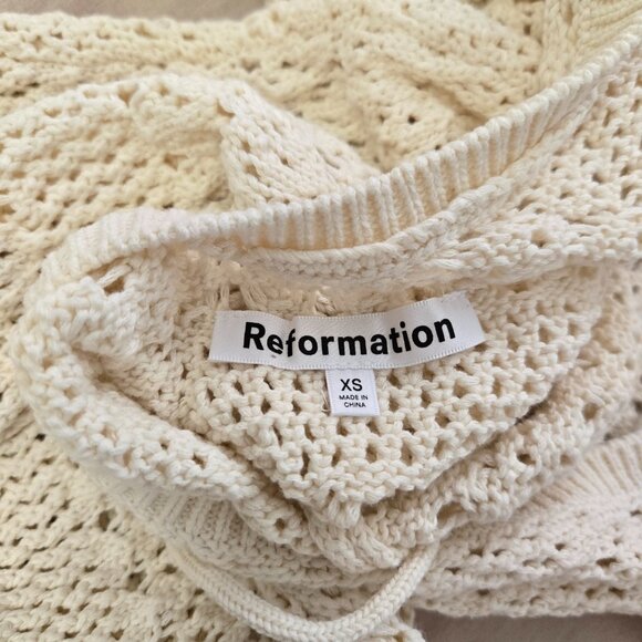 Reformation Castello Open Knit Dress, size XS - Picture 5 of 13